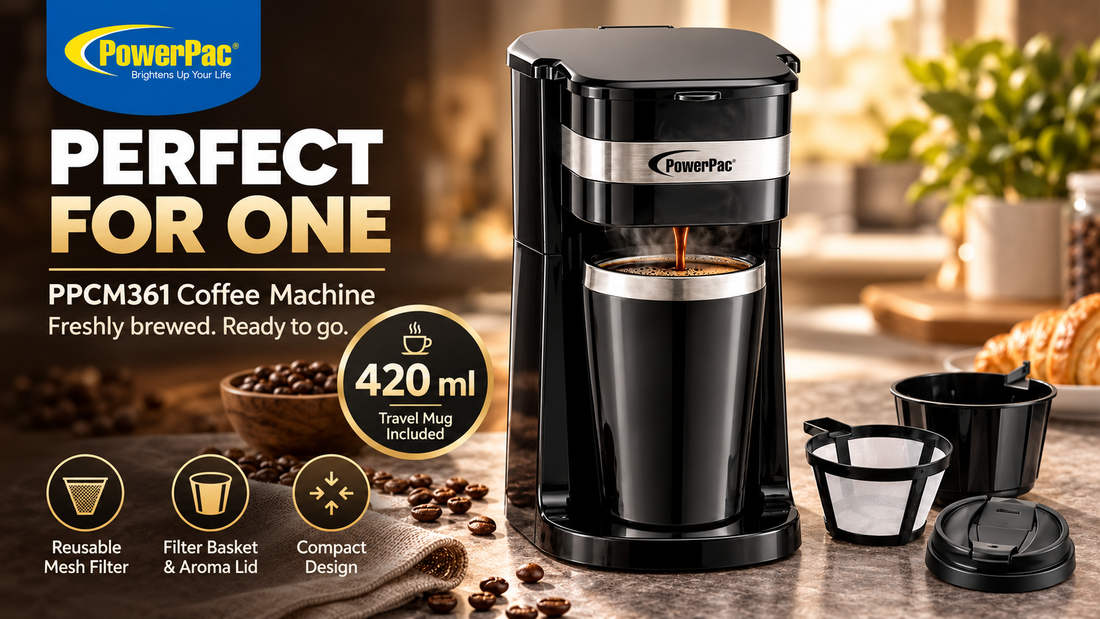 PowerPac Coffee Machine with Mug 420 ml & Aroma Lid Video Review — Singapore 2026