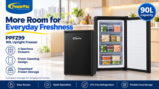 PowerPac 90L Chest, Upright, Freestanding Freezer (PPFZ99) Singapore 2026