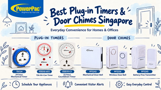 Best Plug-in Timers & Door Chimes Singapore 2026 — PowerPac Guide