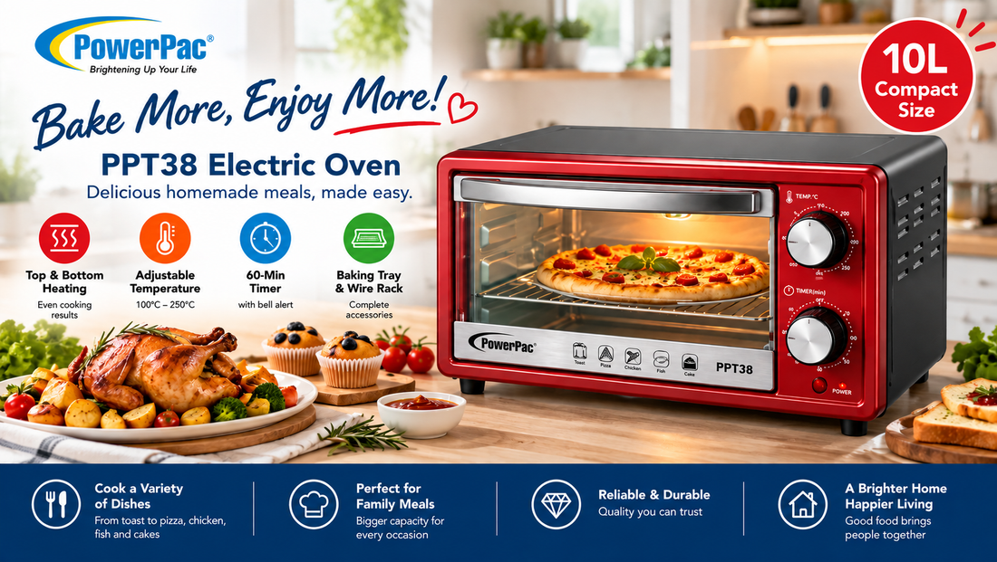 Best Electric Ovens Singapore 2026 — PowerPac PPT38 10L Buying Guide