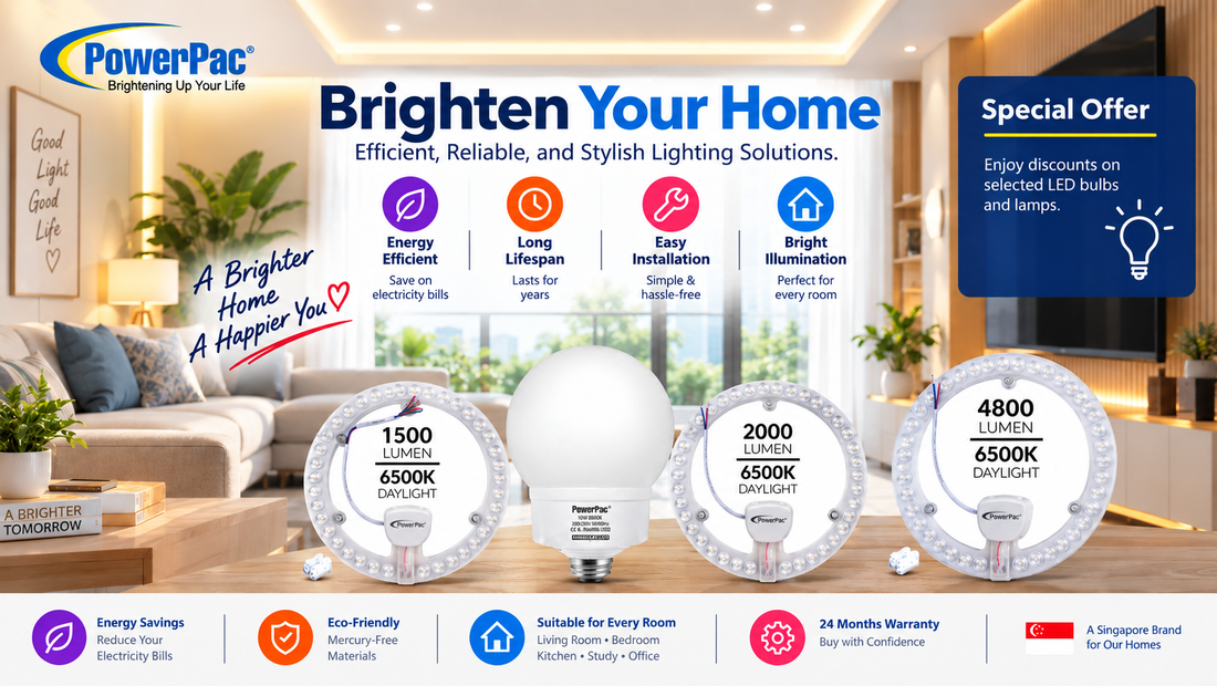 Best LED Bulbs & Lighting Singapore 2026 — PowerPac Buying Guide