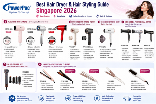 Best Hair Dryer & Styling Guide Singapore 2026 | PowerPac