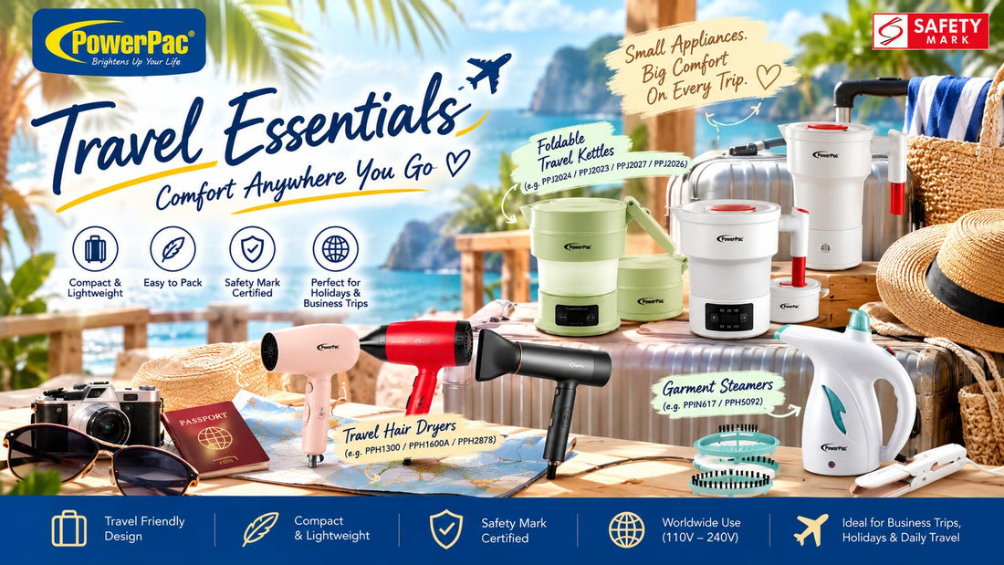 Best Travel Appliances Singapore 2026 | PowerPac Travel Guide