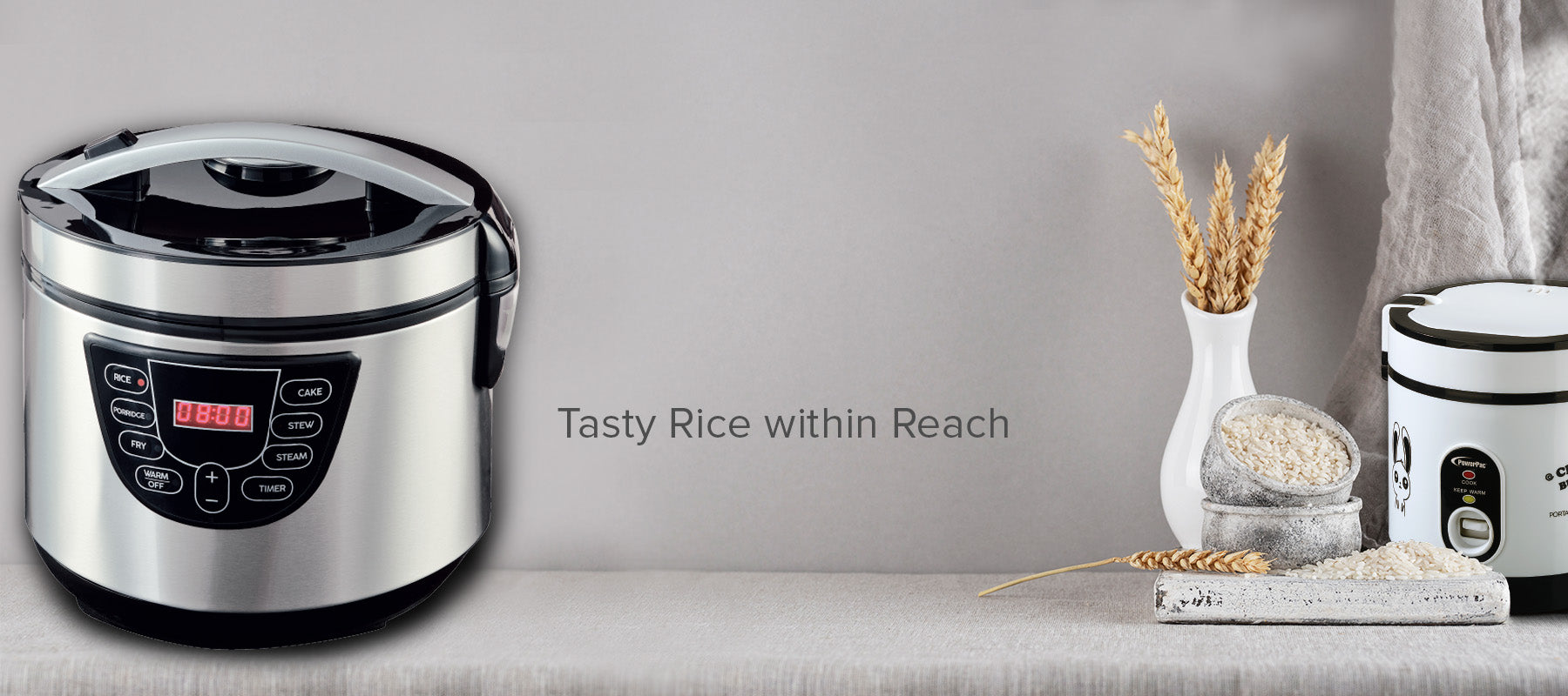 1.8L Rice Cooker with Porridge Function - Non-stick inner pot  (PPRC42-Nonstick)