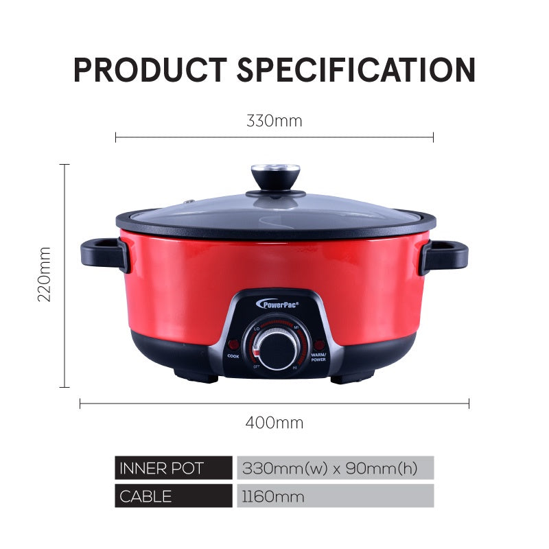 Steamboat & Multi Cooker, Hot Pot 5L with Yuanyang Pot (PPMC633)