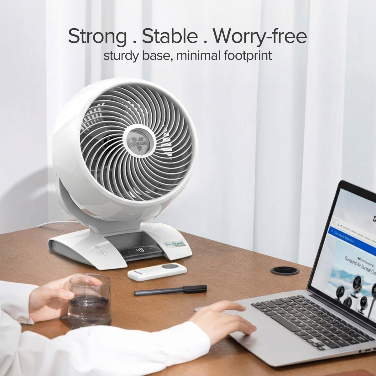 [CLIMATE VOUCHER $400] Vornado Energy Smart™ Air Circulator – Remote Control, Vortex Action, DC motor, Oscillation, Timer, 99-Speed, white, 6303DC