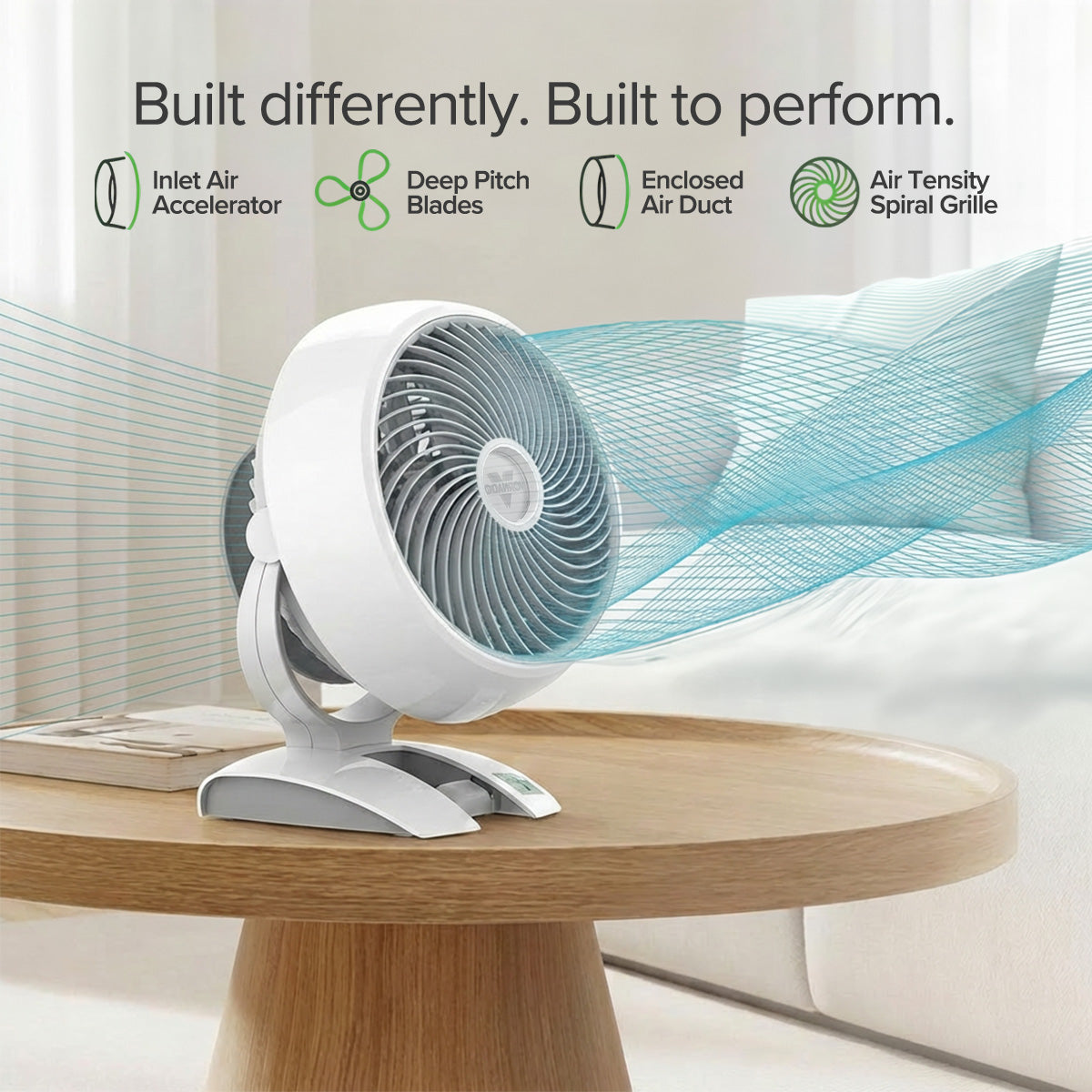[CLIMATE VOUCHER $400] Vornado Energy Smart™ Air Circulator – Remote Control, Vortex Action, DC motor, Oscillation, Timer, 99-Speed, white, 6303DC