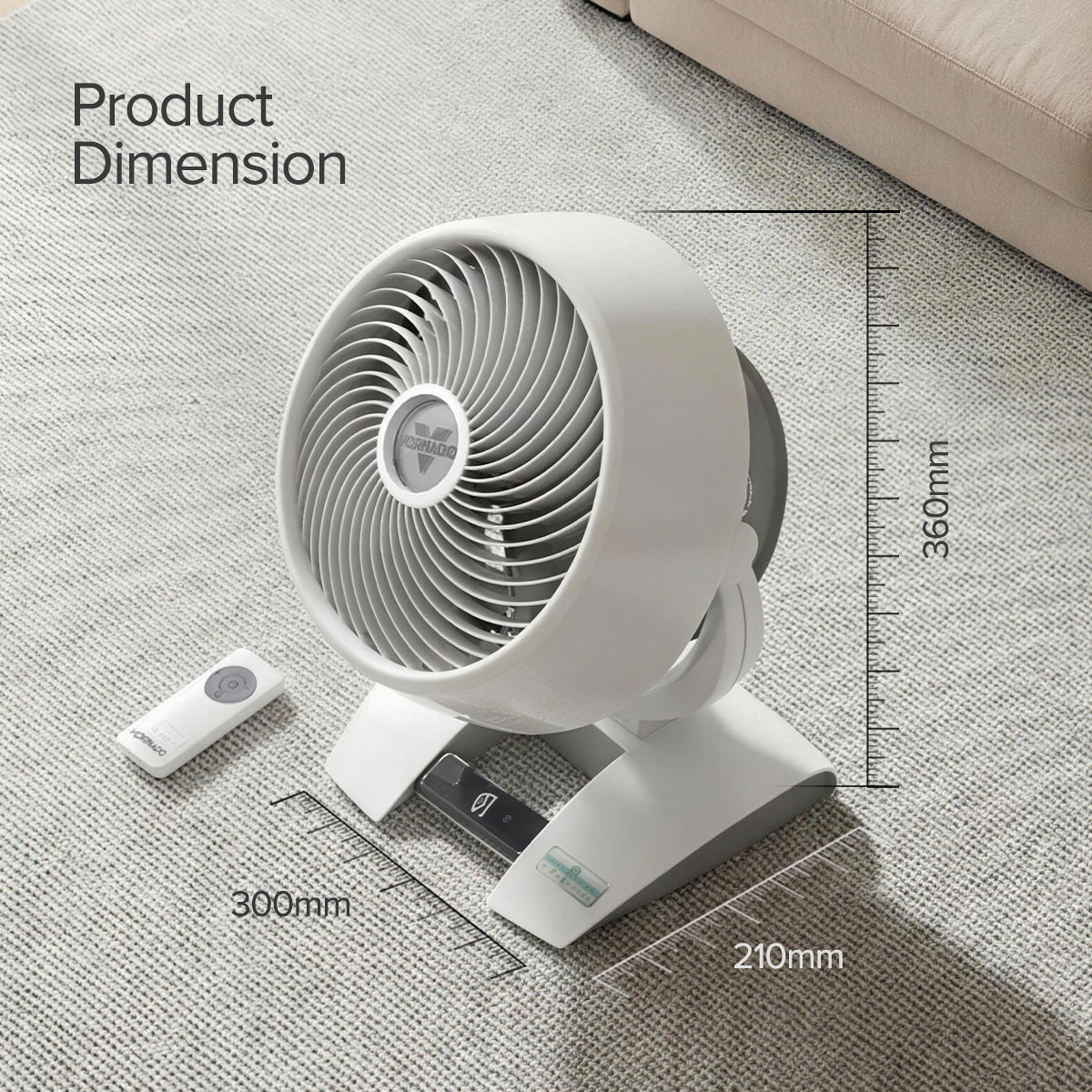 [CLIMATE VOUCHER $400] Vornado Energy Smart™ Air Circulator – Remote Control, Vortex Action, DC motor, Oscillation, Timer, 99-Speed, white, 6303DC