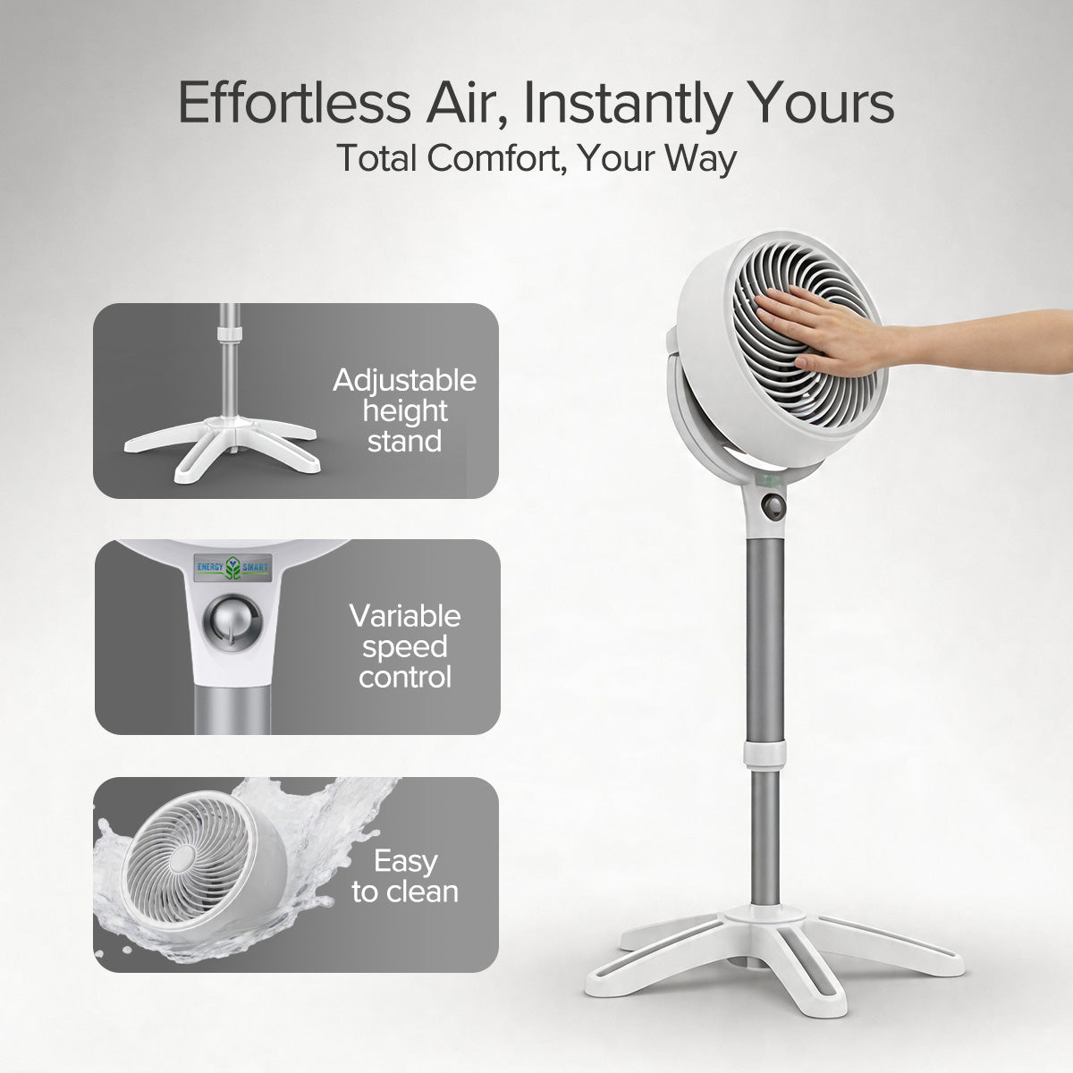 [CLIMATE VOUCHER $400] Vornado Energy Smart™ Air Circulator Fan, Vortex Action, DC motor, Oscillation, Timer, Variable Speed instead (683DC)