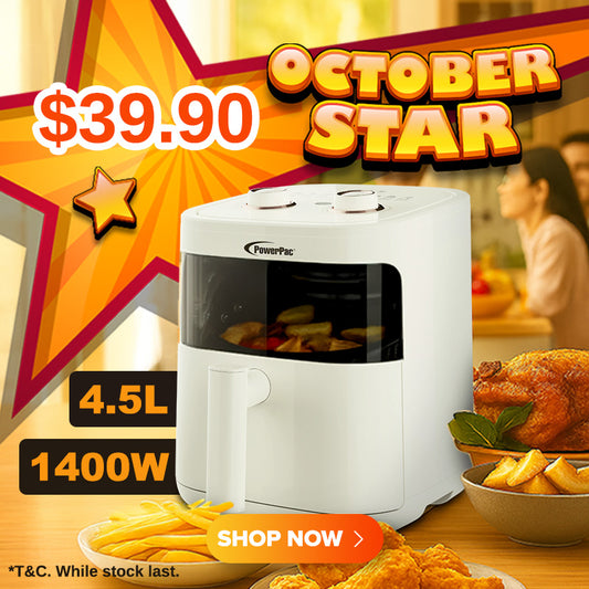 Air fryer 4.5L with Hot Air Flow System (PPAF308A)