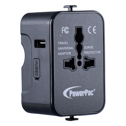 Copy of Multi Adapter | Travel Adapter With 1x USB + 2xType-C Charger | US UK EU AU Adapter (PP7970) Black