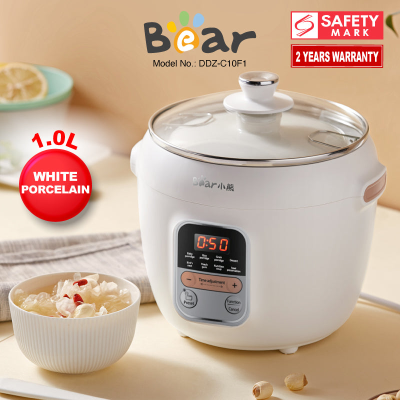 Bear Digital Double Boiler, Slow Cooker 1.0L (DDZ-C10F1)