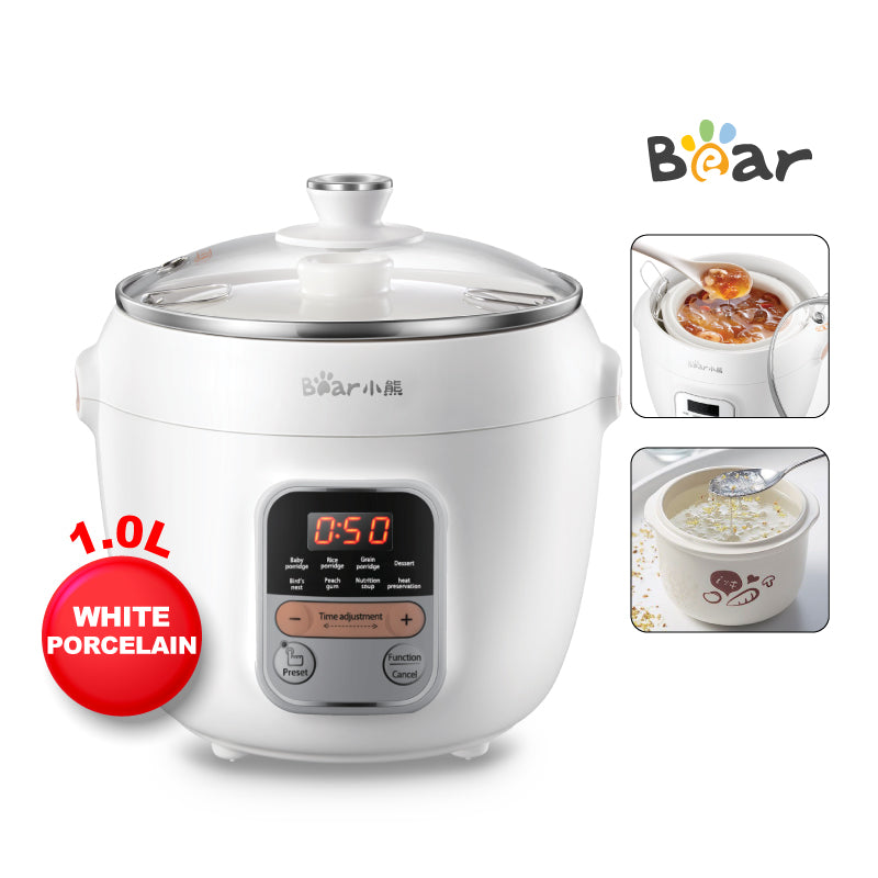 Bear Digital Double Boiler, Slow Cooker 1.0L (DDZ-C10F1)