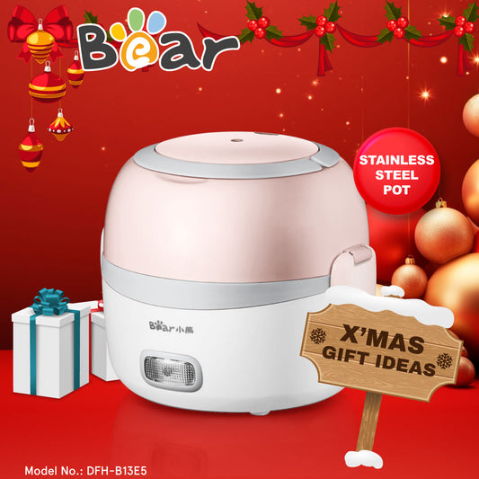 Bear Electric Lunch Box, Stainless Steel Rice Cooker, Mini Rice Cooker (DFH-B13E5)