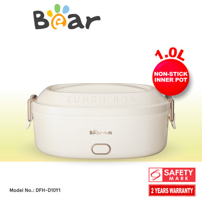 Bear 1.0L Lunch box Electric Lunch Box with Detachable Non-stick inner pot / Mini Rice Cooker (DFH-D10Y1)