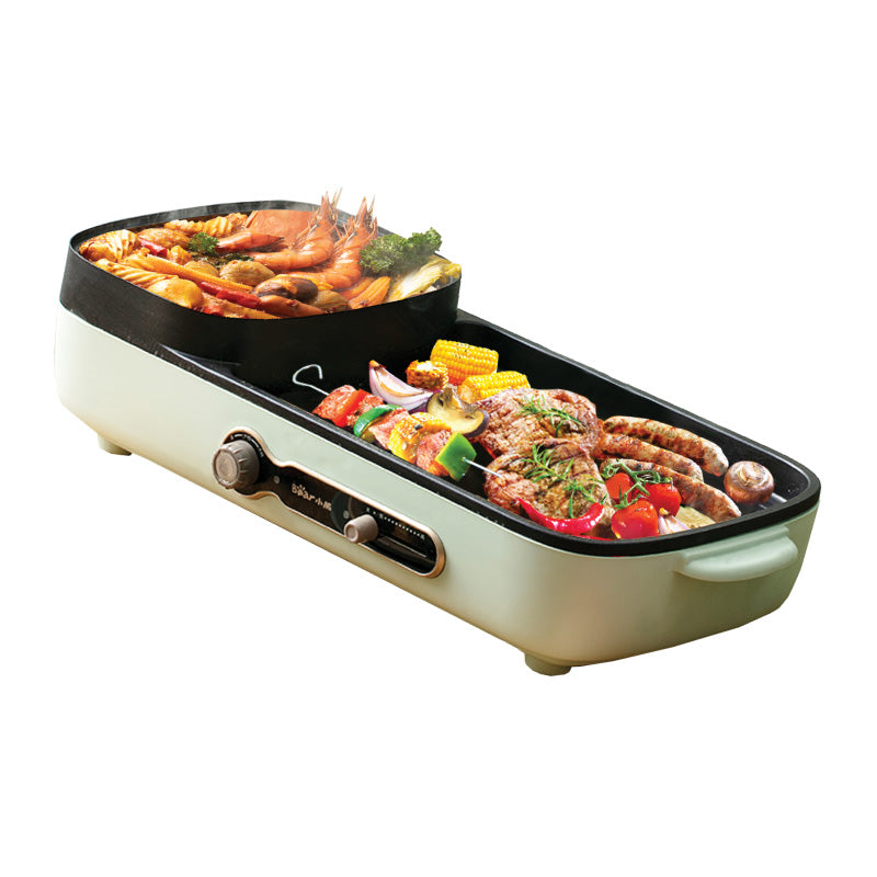 Bear Steamboat with BBQ Grill, 2 in 1 Multi Cooker with Non-stick inner pot (DKL-C15G1)