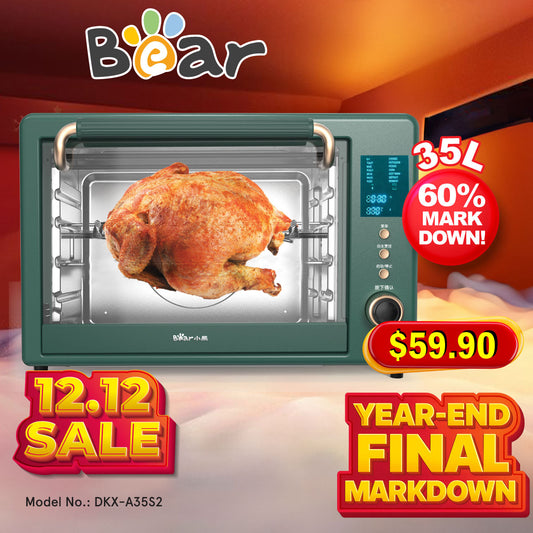 Bear 35L Digital Oven With Rotisserie & 11 Preset Functions (DKX-A35S2)