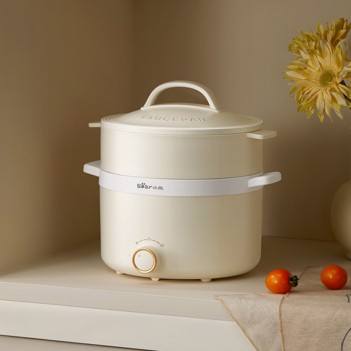 Bear Multi Cooker 1.2L steamboat noodle cooker and Food Steamer (DRG-E17D2)