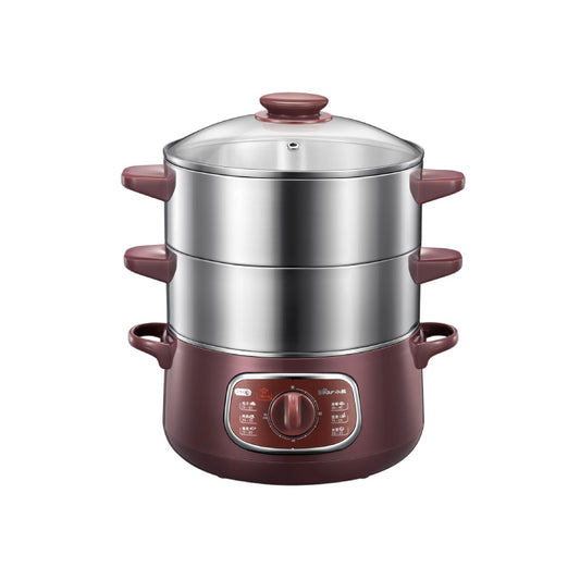 Bear 2in1 Steamer & Steamboat 2 Tier Stainless Steel convenient Steamer 8.0L 800Watt , Food Steamer(DZG-D80A1)