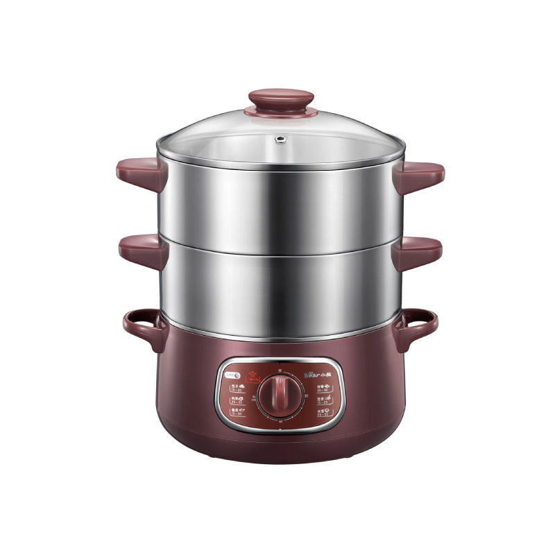 Bear 2in1 Steamer & Steamboat 2 Tier Stainless Steel convenient Steame -  PowerPacSG
