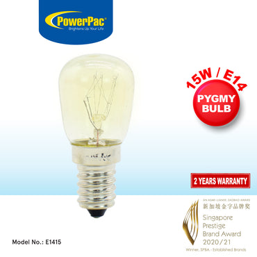 Pygmy bulb 15W E14 , Bulb Replacement for Fridge, Salt lamp bulb (E1415)