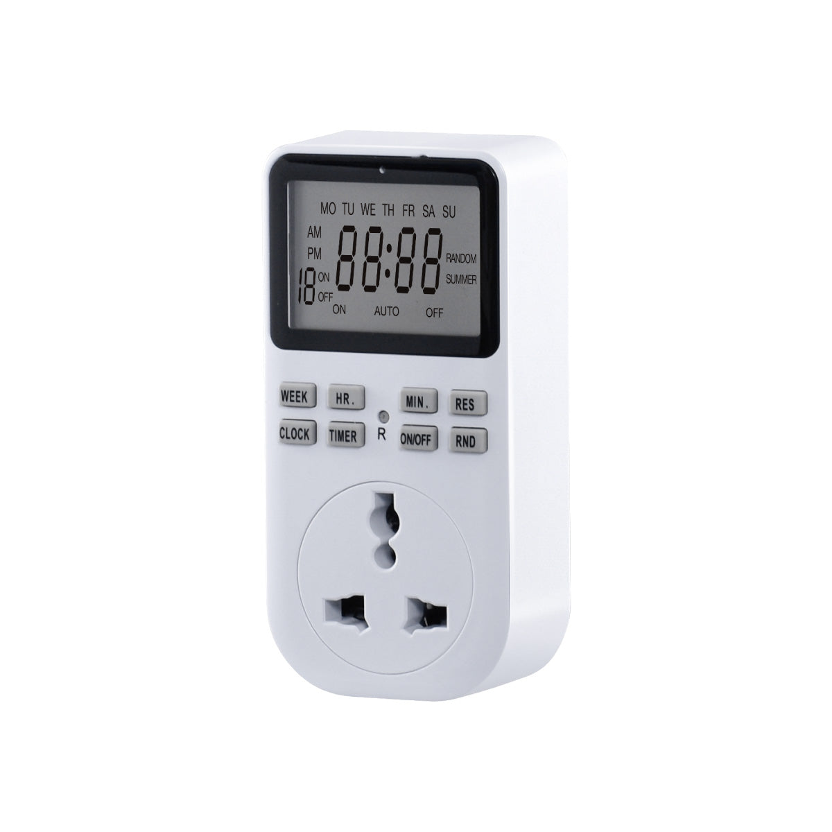 Digital Timer Plug Socket, Digital 24hrs / 7 days Timer for 13A Multi ...