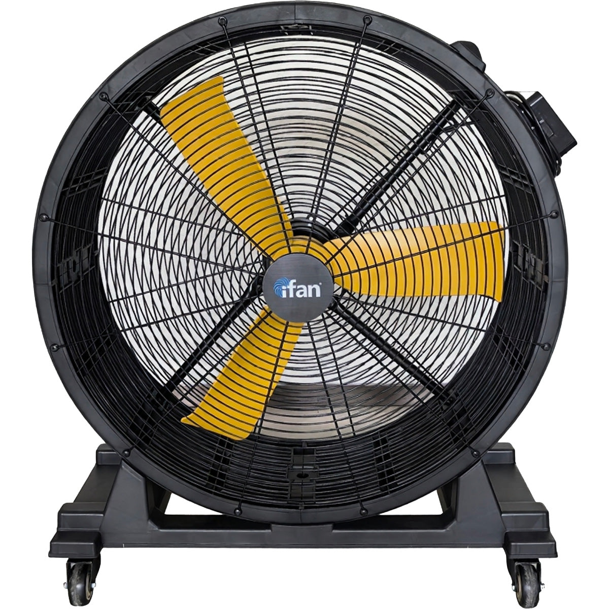 iFan 30” Big Industrial Drum Fan - Powerful, Energy-Saving Permanent Magnet Motor, 3 Blades, Portable, Wheels (IF3022)