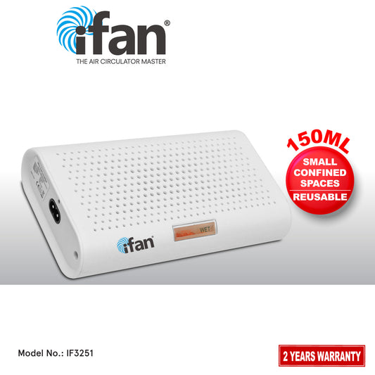 iFan Thirsty Hippo Dehumidifier, Dehumidifier, Rechargeable Moisture Absorber | Reusable, IF3251