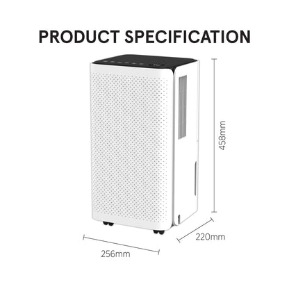 iFan Electric Dehumidifier 12L/24HRS Dehumidifier Thirsty Hippo, 11 Humidity level, Timer Setting 1-24h (IF3256)