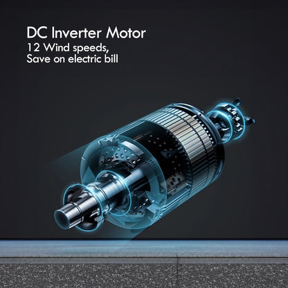 [NEA CLIMATE VOUCHER $400]iFan DC Bladeless Tower Fan – Remote Control, Oscillation, Timer, LED Temp Display, 3 Modes, 12-Speed, white, IF7461