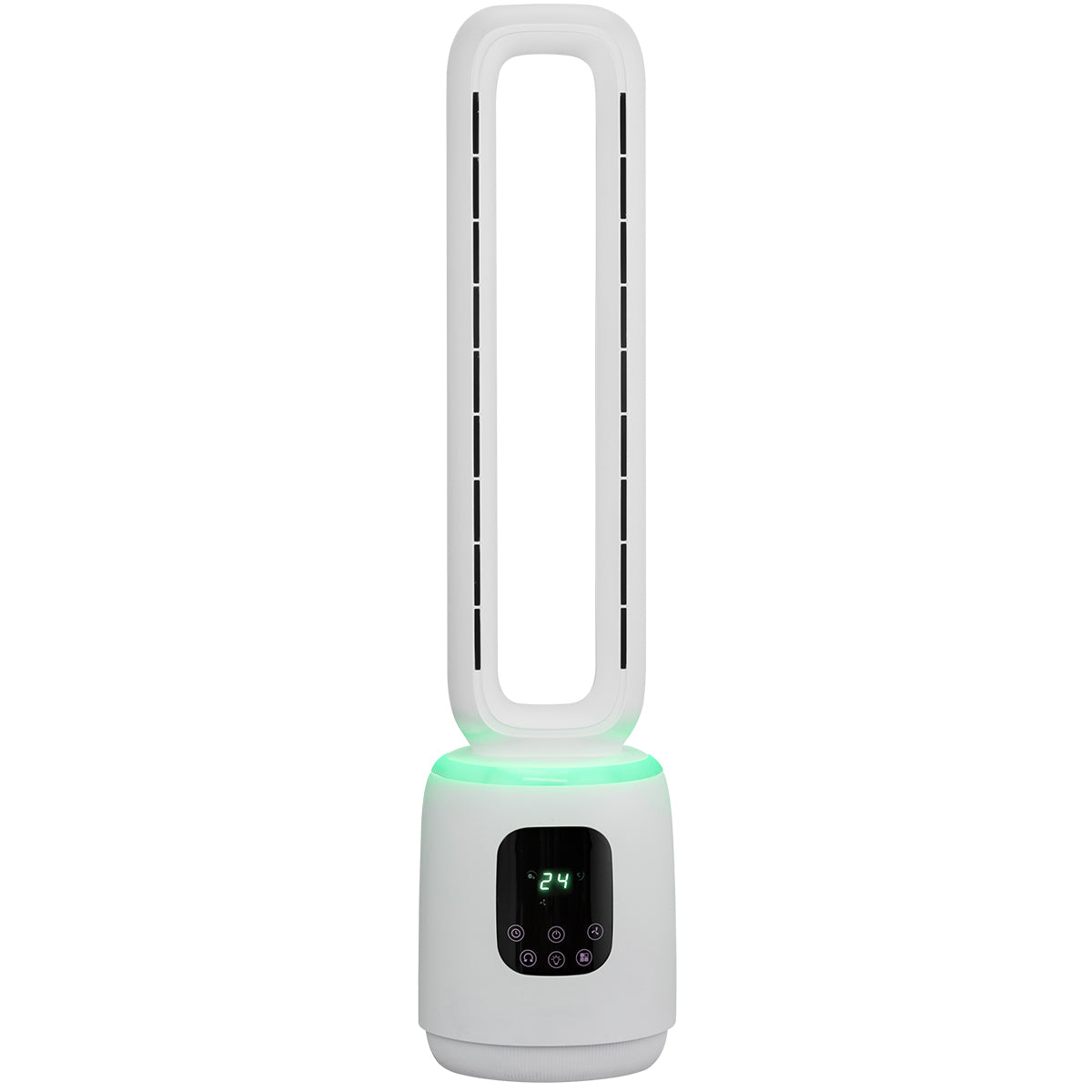 [NEA CLIMATE VOUCHER $400] iFan DC Bladeless Tower Fan – Remote Control, Oscillation, Timer, LED Lamp, Touch-screen, 3 Modes, 24-Speed, black, IF7463