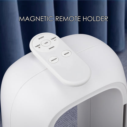 [NEA CLIMATE VOUCHER $400] iFan DC Bladeless Tower Fan – Remote Control, Oscillation, Timer, LED Lamp, Touch-screen, 3 Modes, 24-Speed, black, IF7463