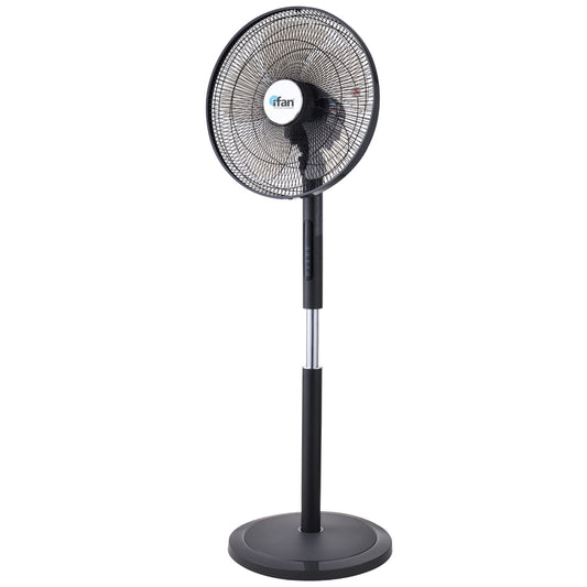 iFan 16" DC Motor Stand Fan with Remote Control – 24 Speeds, Oscillation, Adjustable height, Overheating Protection, IF7466