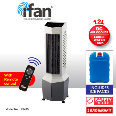 [CLIMATE VOUCHER $400] iFan DC motor Air Cooler With Humidifier | Evaporative Air Cooler | Dust Filters | 12L (IF7475)