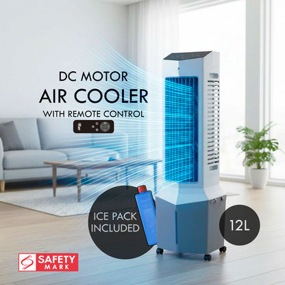 [CLIMATE VOUCHER $400] iFan DC motor Air Cooler With Humidifier | Evaporative Air Cooler | Dust Filters | 12L (IF7475)
