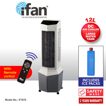 [CLIMATE VOUCHER $400] iFan DC motor Air Cooler With Humidifier | Evaporative Air Cooler | Dust Filters | 12L (IF7475)