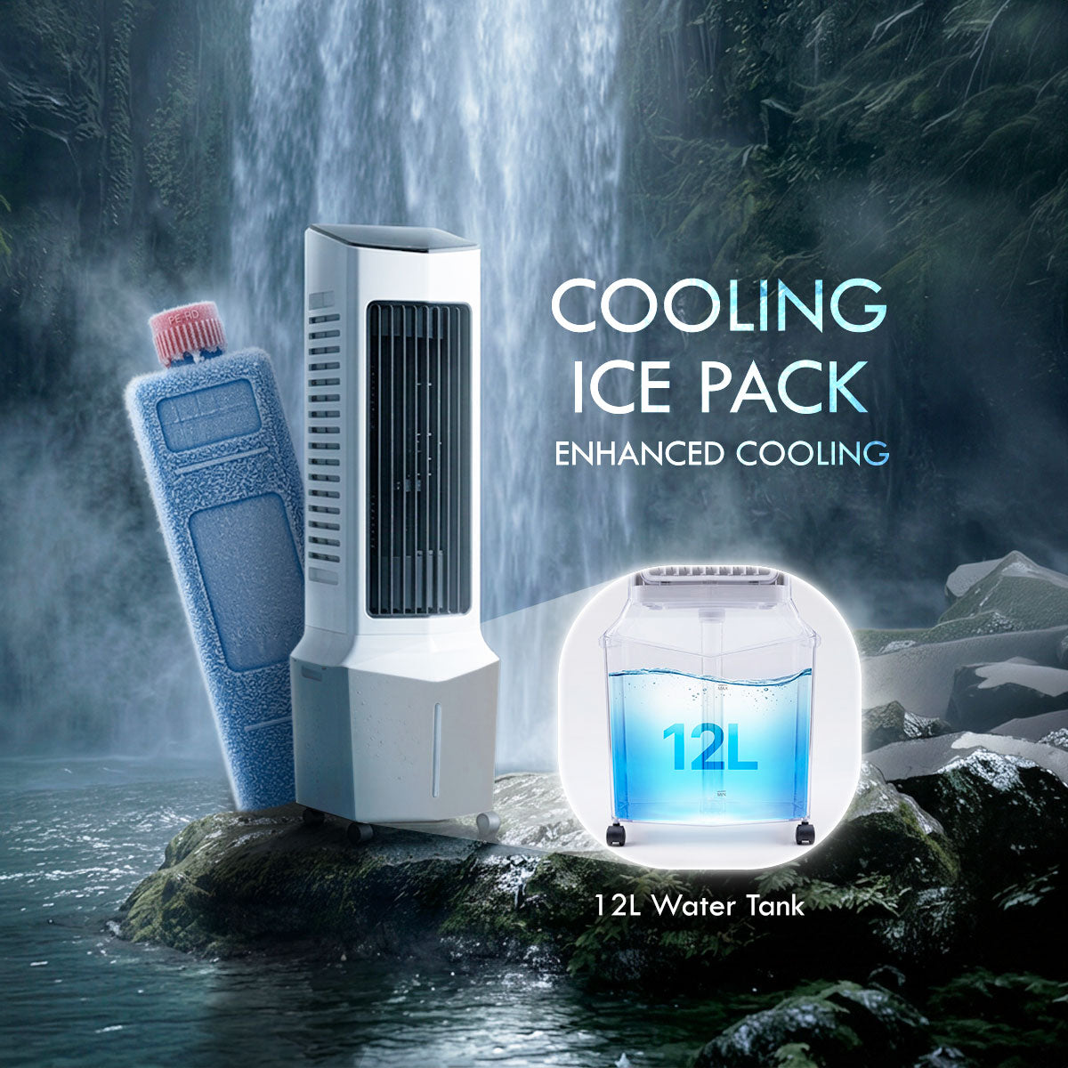 [CLIMATE VOUCHER $400] iFan DC motor Air Cooler With Humidifier | Evaporative Air Cooler | Dust Filters | 12L (IF7475)