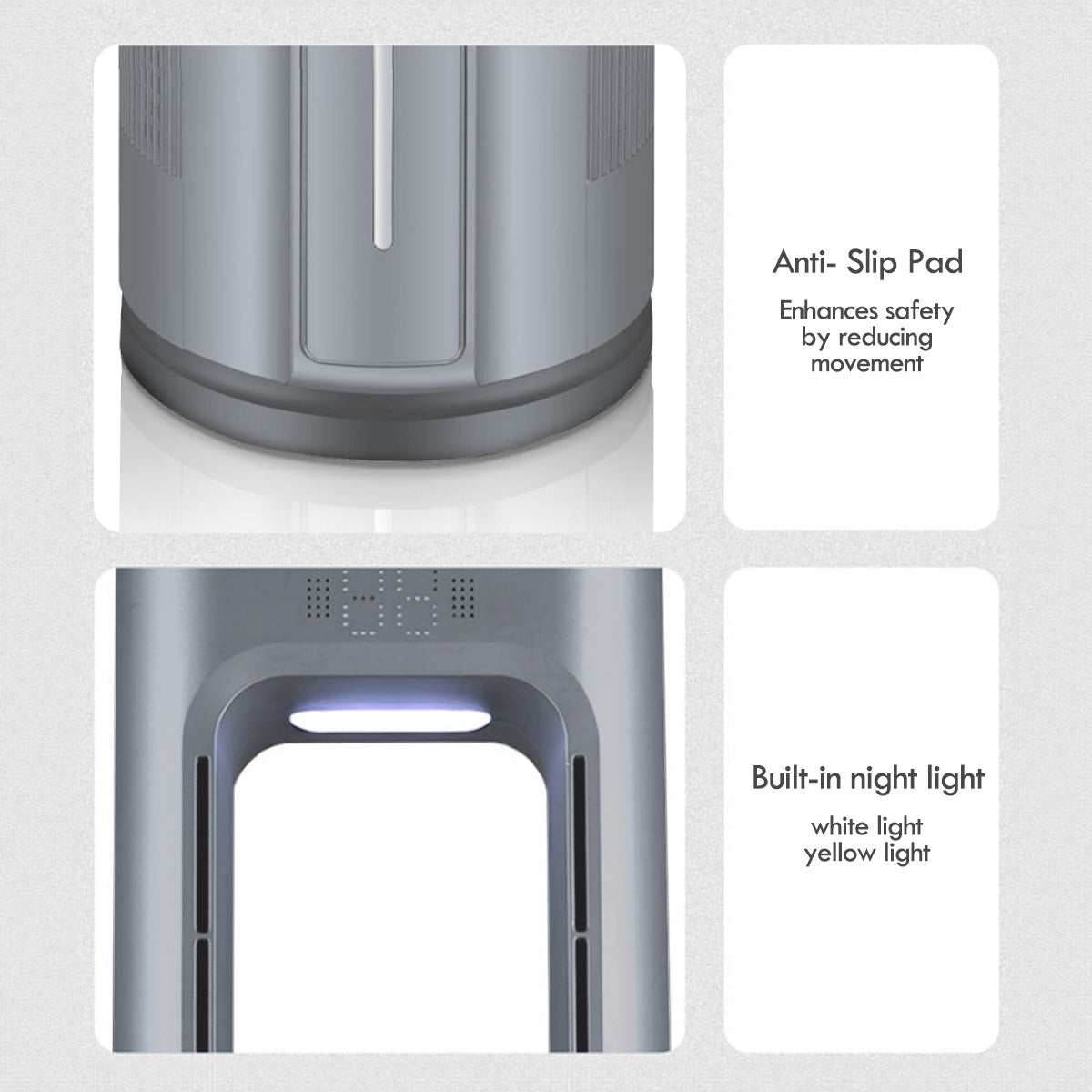 [NEA CLIMATE VOUCHER $400] iFan DC Bladeless Tower Fan -Remote Control, Oscillation, Timer, LED Lamp, grey, IF7477