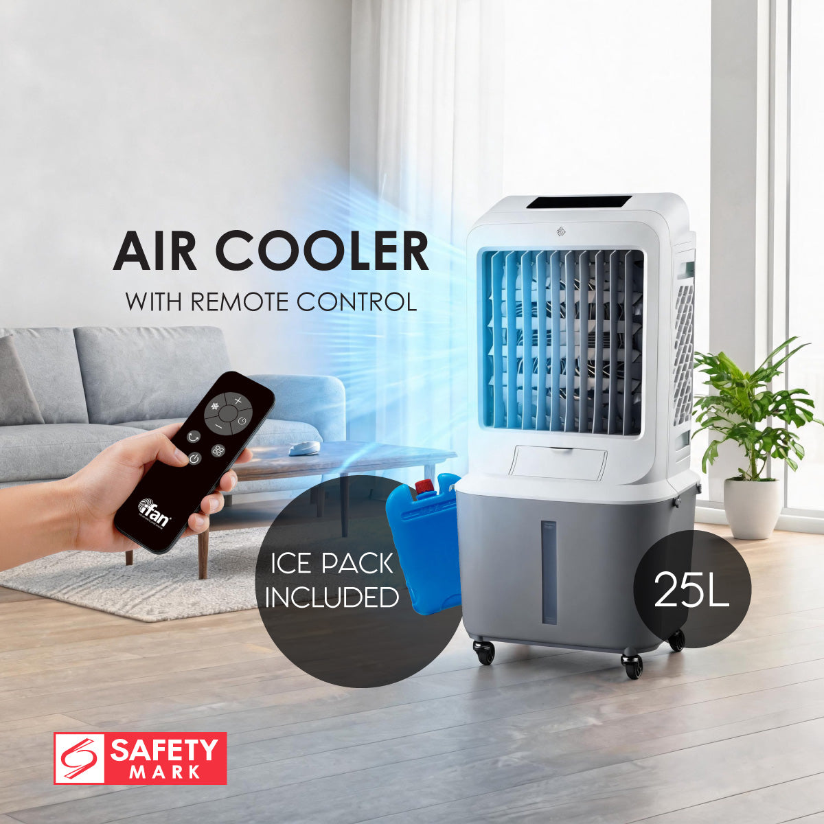 iFan Air Cooler With Humidifier | Evaporative Air Cooler | Dust Filters | 25L Water Tank | 3-Speed (IF7880A)