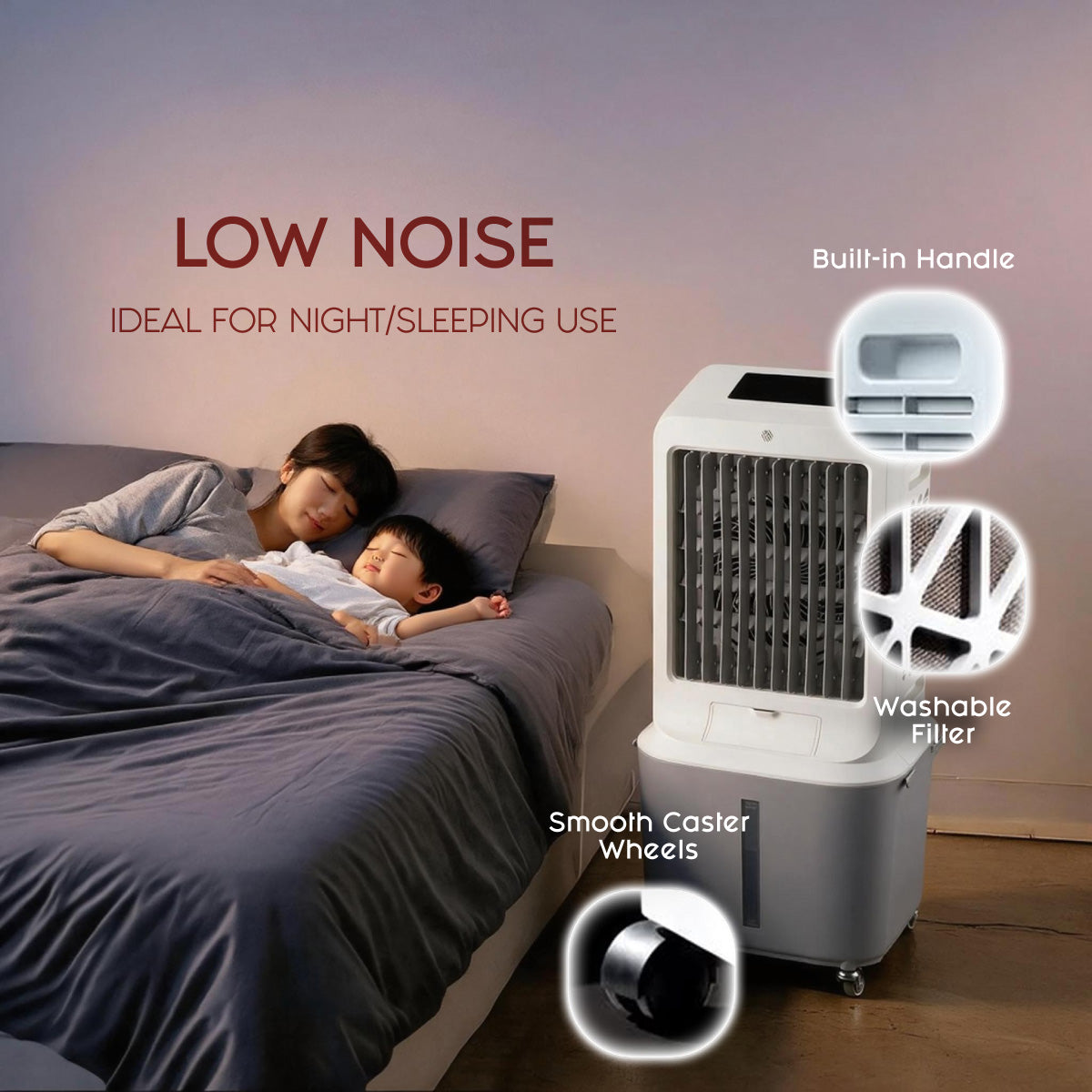 iFan Air Cooler With Humidifier | Evaporative Air Cooler | Dust Filters | 25L Water Tank | 3-Speed (IF7880A)
