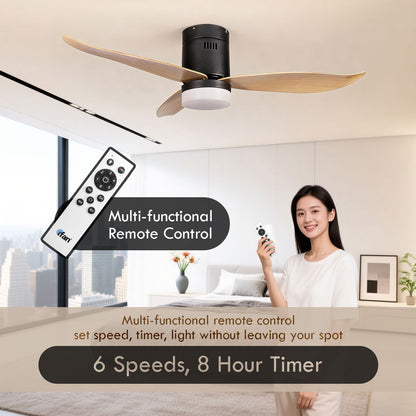 [NEA CLIMATE VOUCHER $400] iFan 46in DC Motor Ceiling Fan | Integrated 3-Colour LED Lights | 6 Speed Selection (IF8346DGBK)