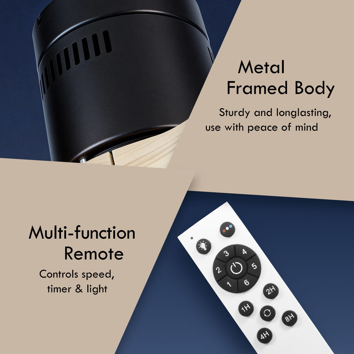 [NEA CLIMATE VOUCHER $400] iFan 46in DC Motor Ceiling Fan | Integrated 3-Colour LED Lights | 6 Speed Selection (IF8346DGBK)