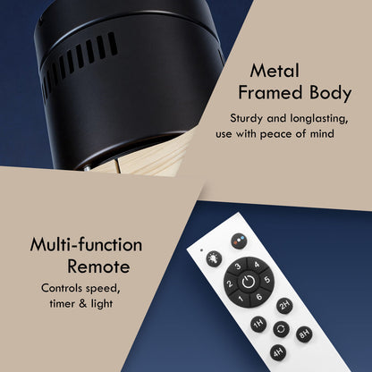 [NEA CLIMATE VOUCHER $400] iFan 46in DC Motor Ceiling Fan | Integrated 3-Colour LED Lights | 6 Speed Selection (IF8346DGBK)