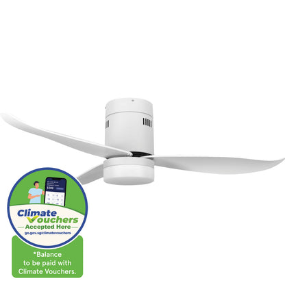 [NEA CLIMATE VOUCHER $400] iFan 46in DC Motor Ceiling Fan | Integrated 3-Colour LED Lights | 6 Speed Selection (IF8346LGWH)