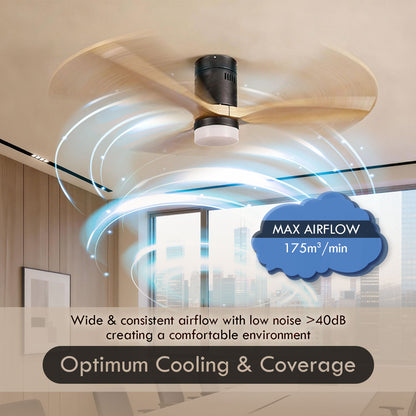 [NEA CLIMATE VOUCHER $400] iFan 52in DC Motor Ceiling Fan | Integrated 3-Colour LED Lights | 6 Speed Selection (IF8352DGWD)
