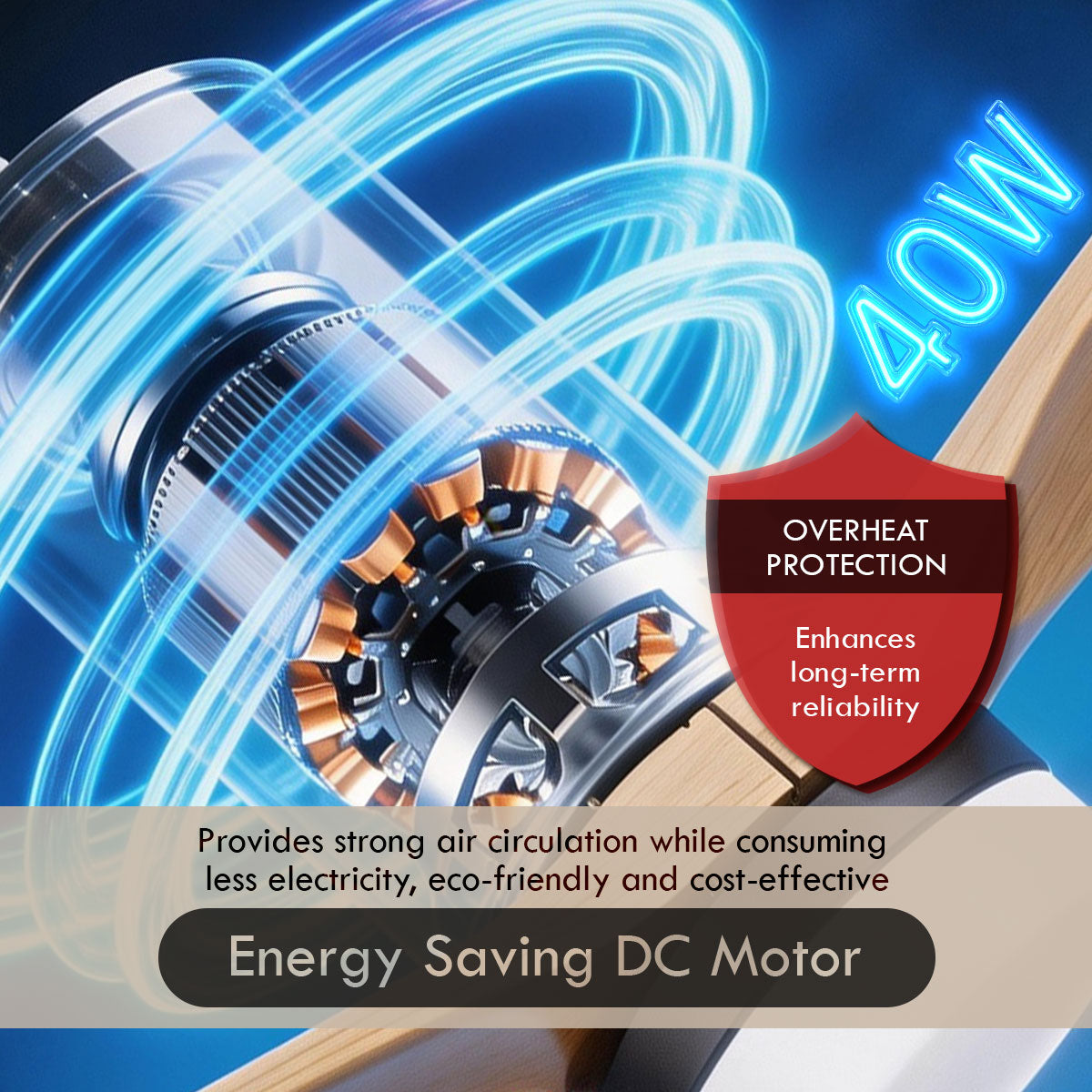 [NEA CLIMATE VOUCHER $400] iFan 52in DC Motor Ceiling Fan | Integrated 3-Colour LED Lights | 6 Speed Selection (IF8352DGWD)