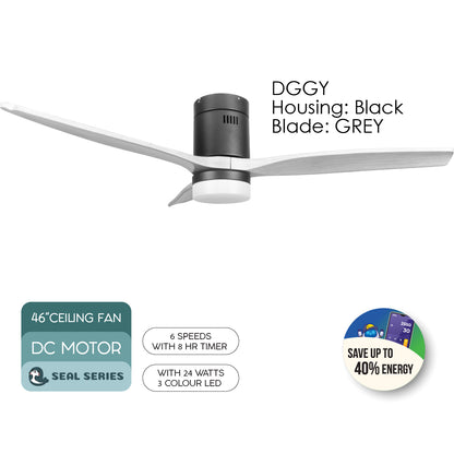 [NEA CLIMATE VOUCHER $400] iFan 52in DC Motor Ceiling Fan | Integrated 3-Colour LED Lights | 6 Speed Selection (IF8352DGGY)