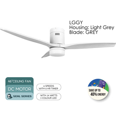 [NEA CLIMATE VOUCHER $400] iFan 52in DC Motor Ceiling Fan | Integrated 3-Colour LED Lights | 6 Speed Selection (IF8352LGGY)