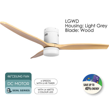 [NEA CLIMATE VOUCHER $400] iFan 52in DC Motor Ceiling Fan | Integrated 3-Colour LED Lights | 6 Speed Selection (IF8352LGWD)