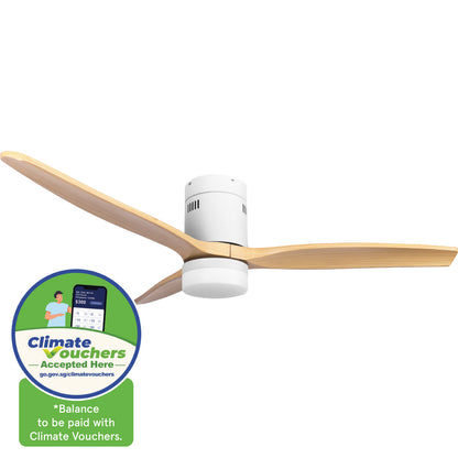 [NEA CLIMATE VOUCHER $400] iFan 52in DC Motor Ceiling Fan | Integrated 3-Colour LED Lights | 6 Speed Selection (IF8352LGWD)